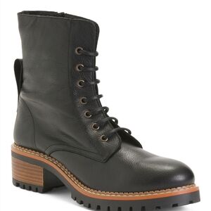 Black Leather Women's Ankle Boots